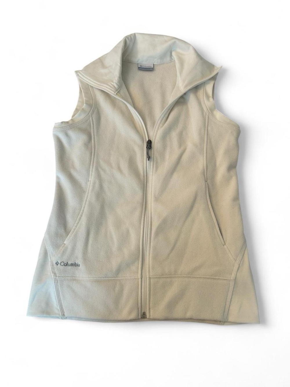 Columbia Women's Light Cream Fleece Vest - Full Zip